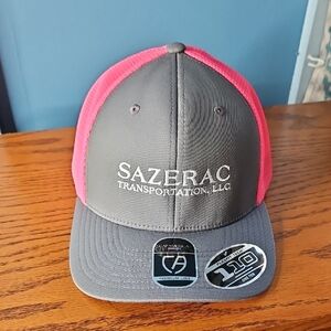 Gray and Pink Sazerac Transportation Trucker Cap